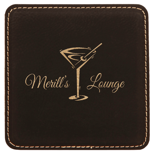 Leatherette Coaster Set-6 Piece - Hype etch